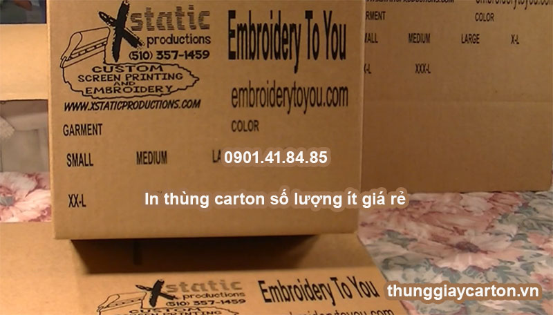 In thùng carton số lượng ít giá rẻ