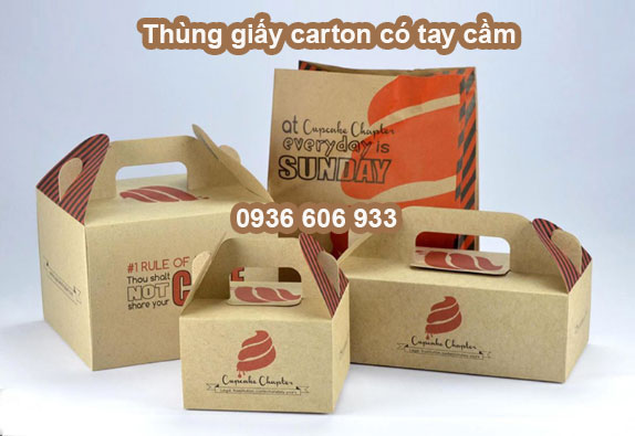 Thùng giấy carton có tay cầm